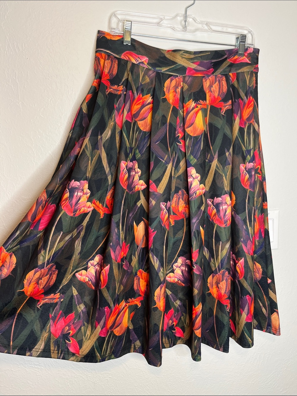 Smashed Lemon Modcloth Retro Pleated Tulip Skirt - Size 10 Midi Swing Pinup